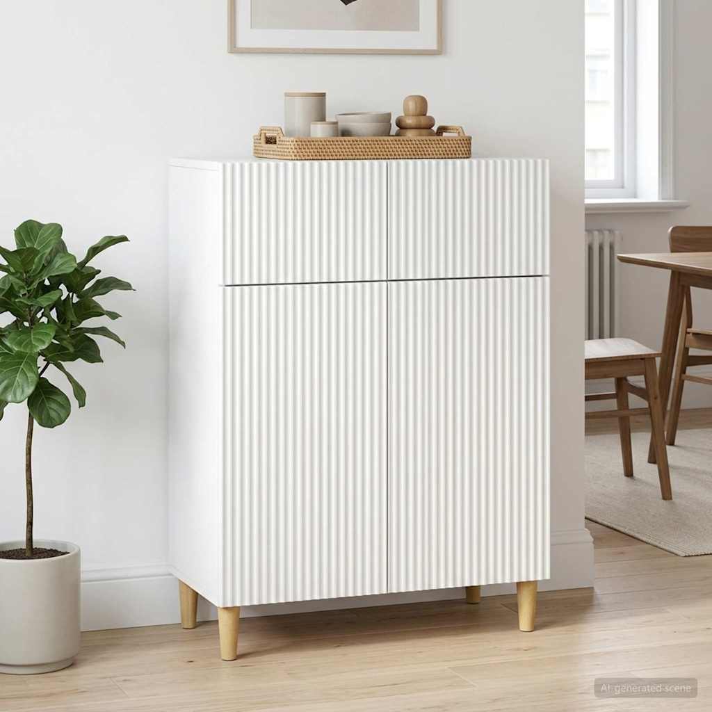 Sideboard Weiß 66 x 34,5 x 90 cm Holzwerkstoff