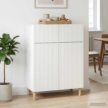 Sideboard Weiß 66 x 34,5 x 90 cm Holzwerkstoff