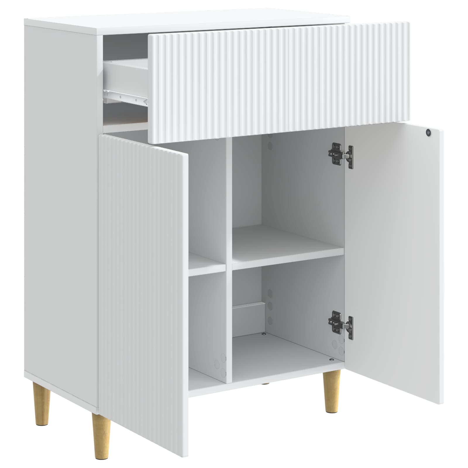 Sideboard Weiß 66 x 34,5 x 90 cm Holzwerkstoff