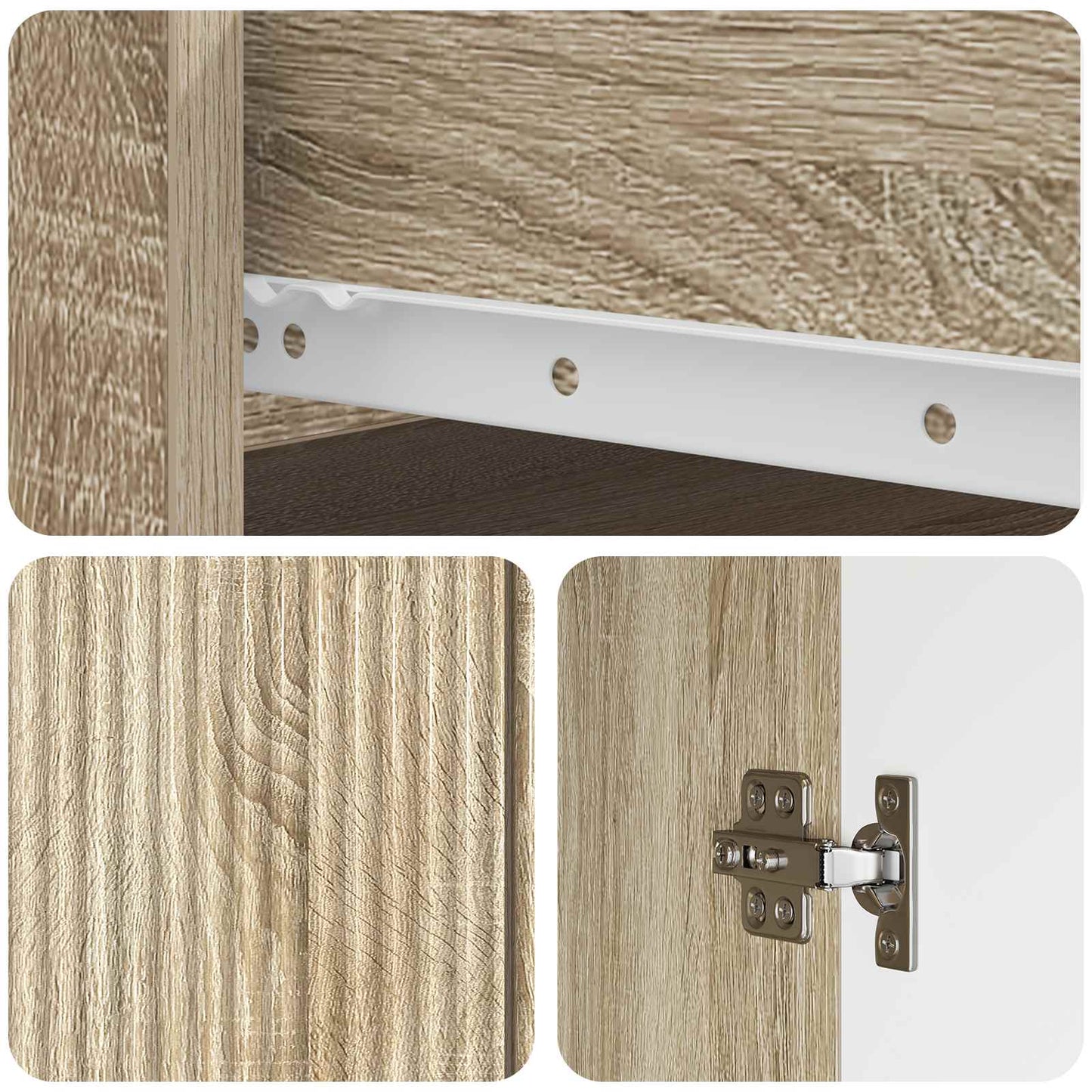 Sideboard Sonoma-Eiche 66 x 34,5 x 90 cm Holzwerkstoff