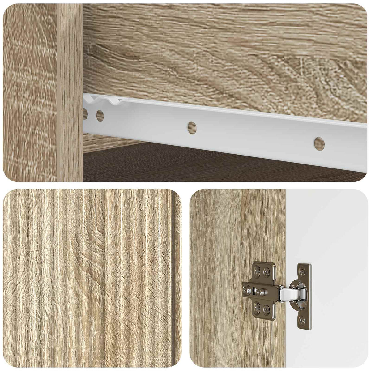 Sideboard Sonoma-Eiche 66 x 34,5 x 90 cm Holzwerkstoff
