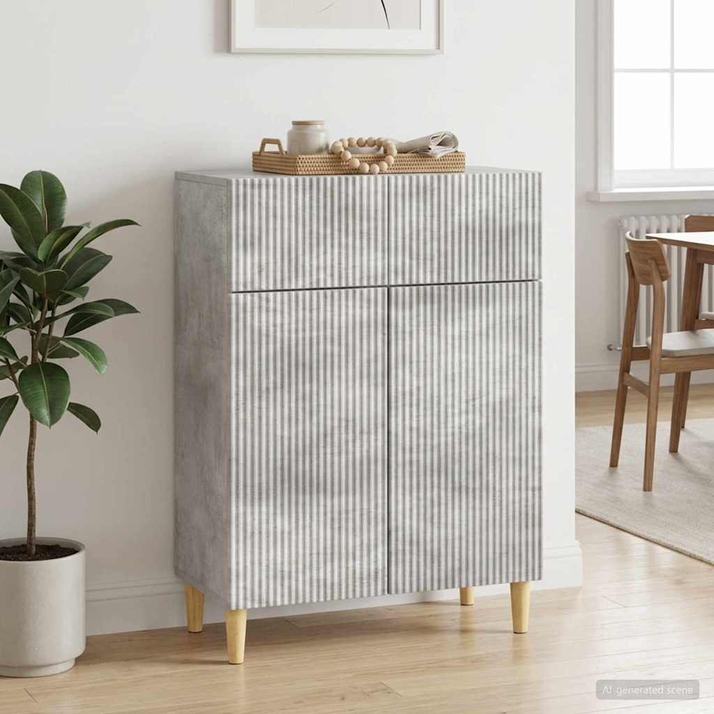 Sideboard Betongrau 66 x 34,5 x 90 cm Holzwerkstoff
