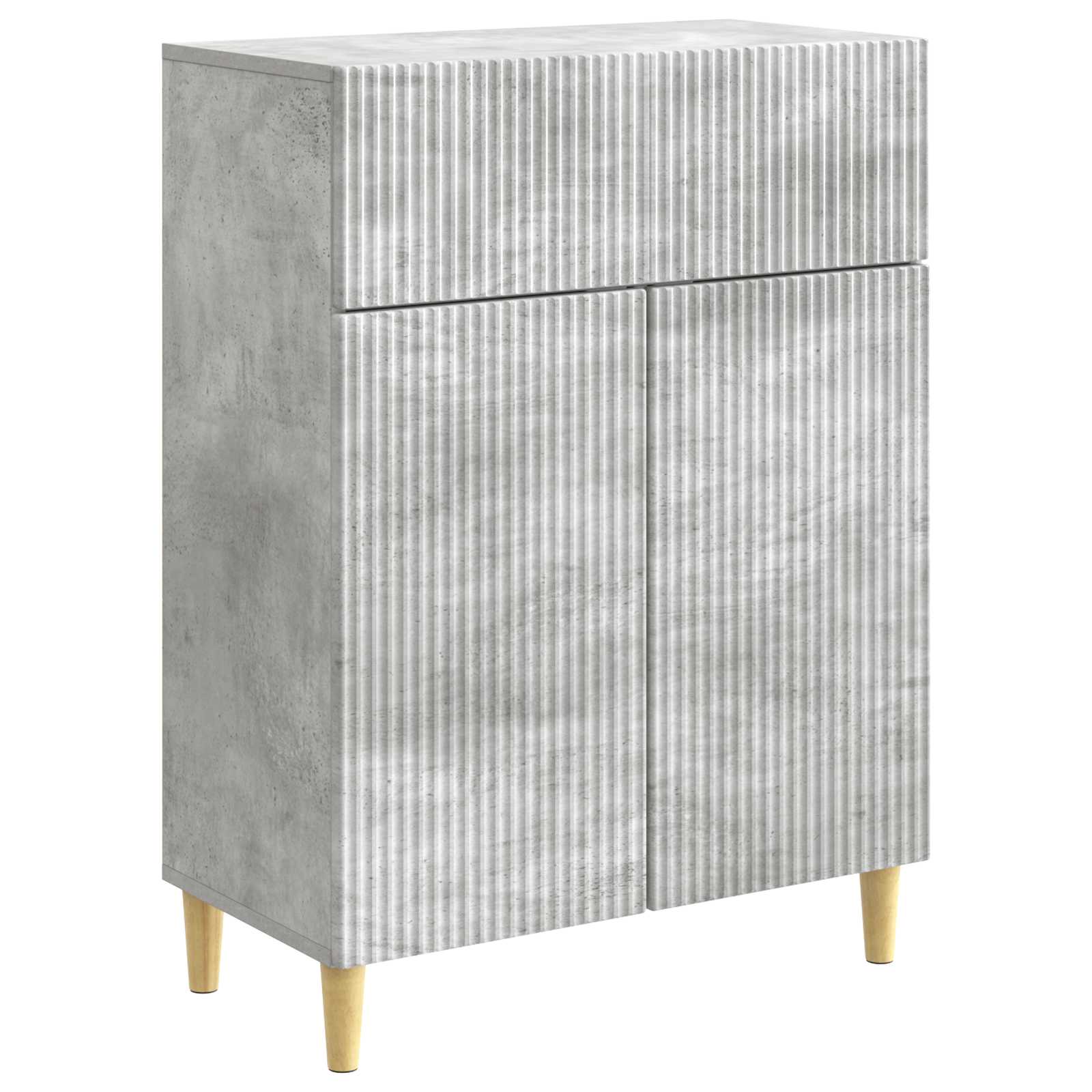 Sideboard Betongrau 66 x 34,5 x 90 cm Holzwerkstoff