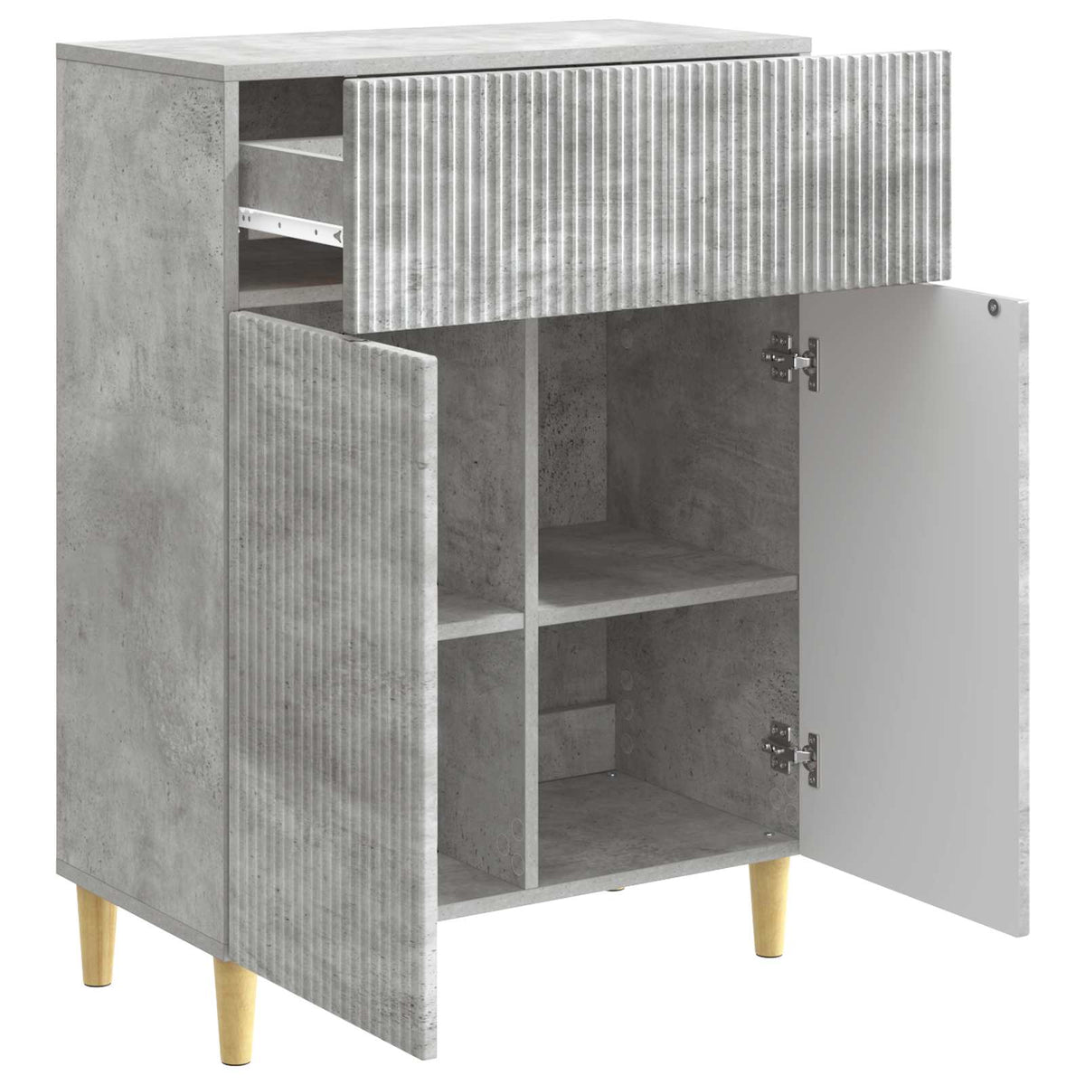 Sideboard Betongrau 66 x 34,5 x 90 cm Holzwerkstoff