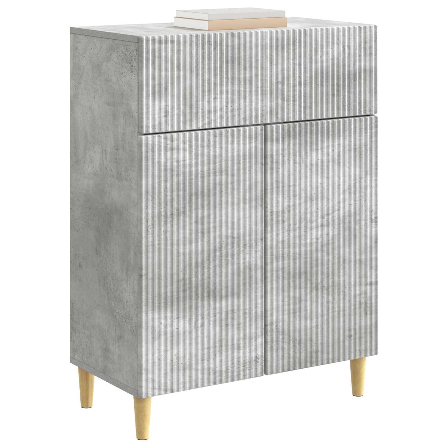 Sideboard Betongrau 66 x 34,5 x 90 cm Holzwerkstoff