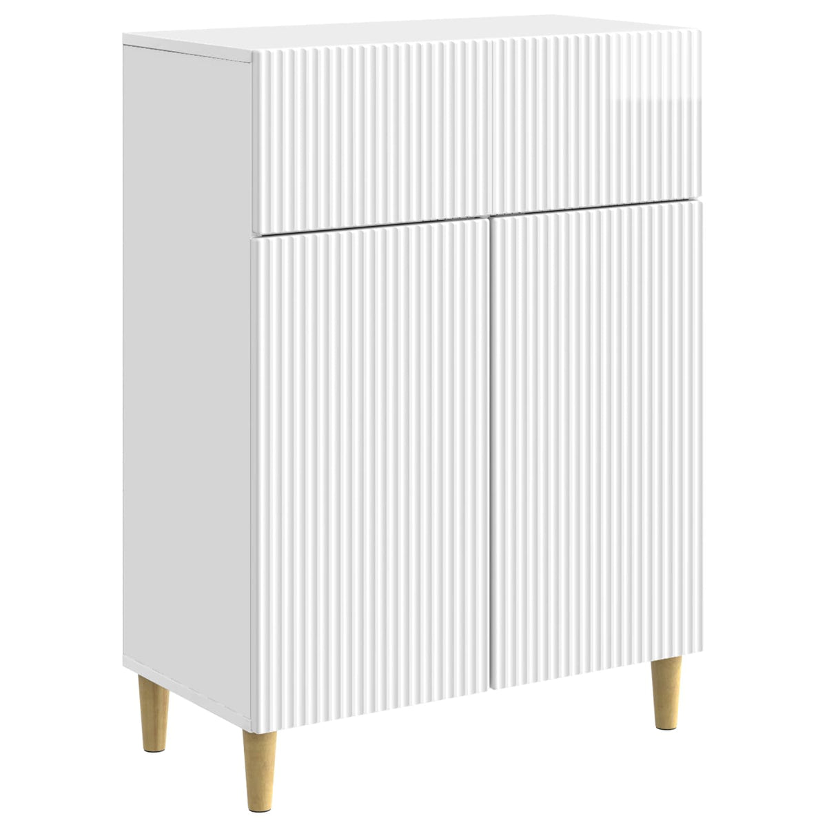 Sideboard Hochglanz Weiß 66 x 34,5 x 90 cm Holzwerkstoff