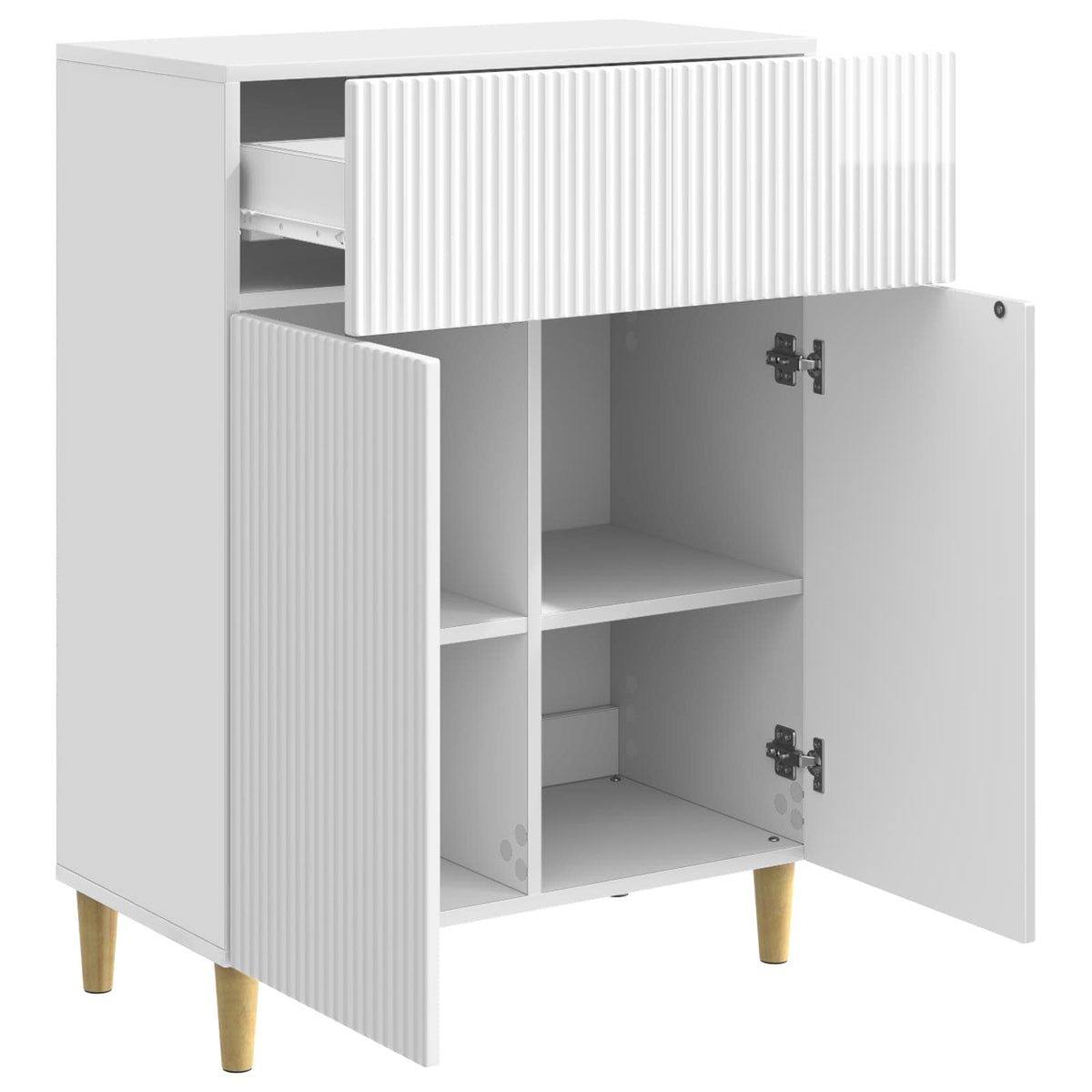 Sideboard Hochglanz Weiß 66 x 34,5 x 90 cm Holzwerkstoff