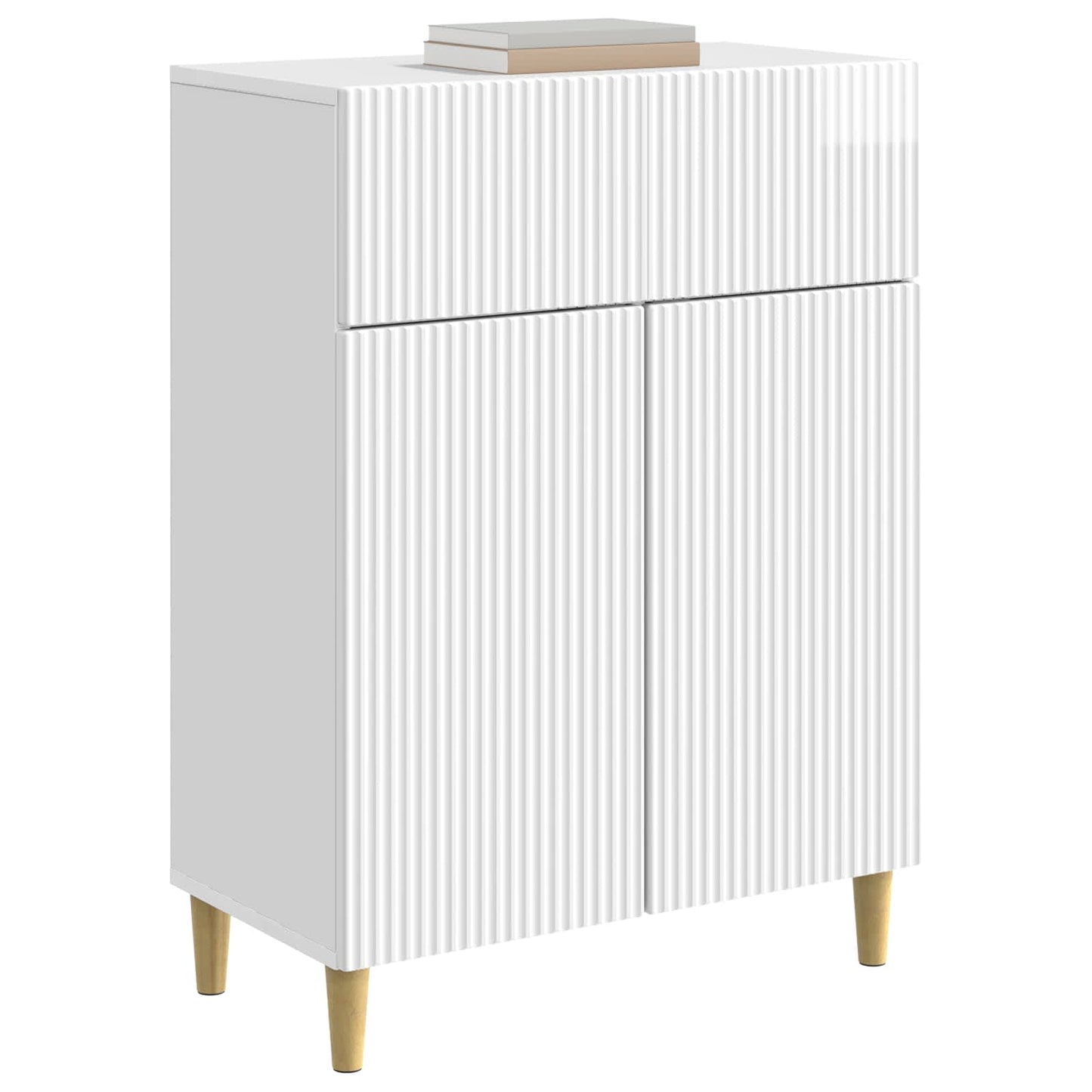 Sideboard Hochglanz Weiß 66 x 34,5 x 90 cm Holzwerkstoff