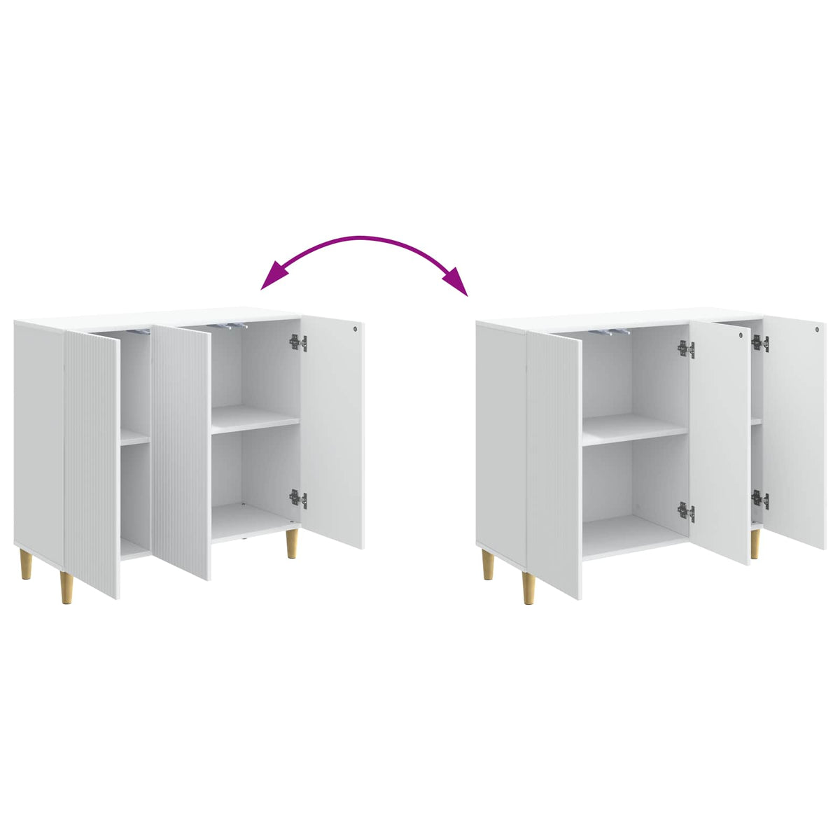 Sideboard Weiß 89 x 34,5 x 80 cm Holzwerkstoff