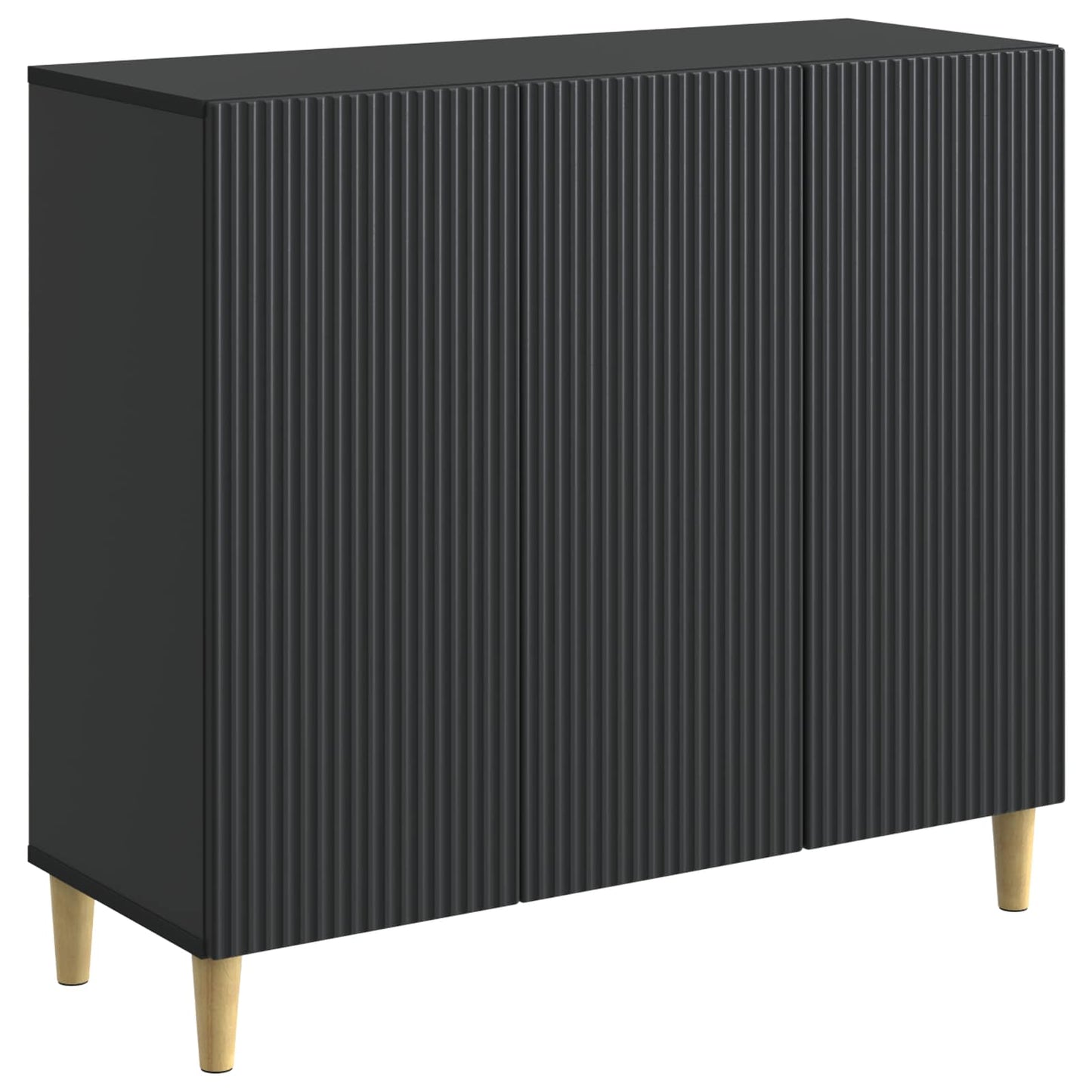 Sideboard Schwarz 89 x 34,5 x 80 cm Holzwerkstoff