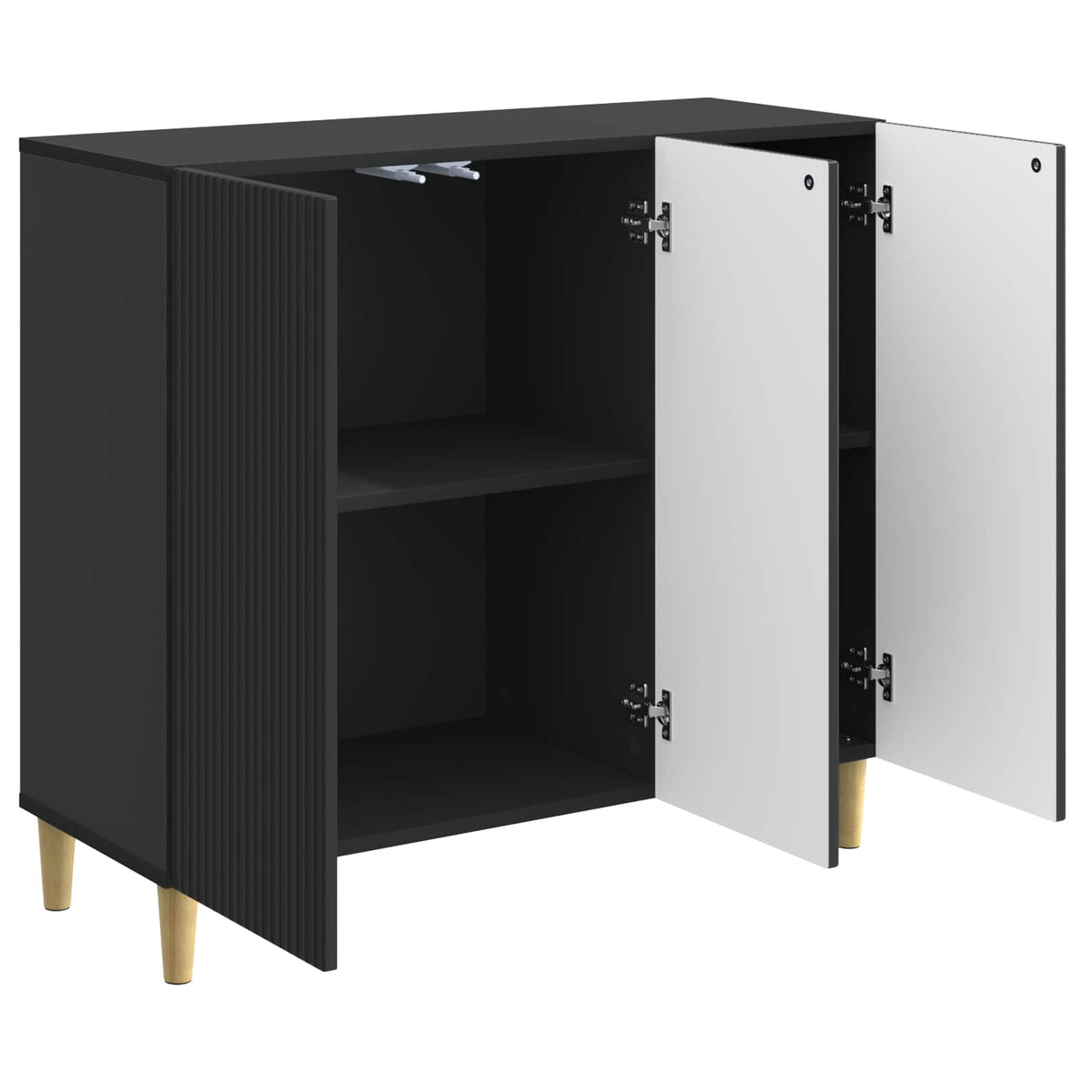 Sideboard Schwarz 89 x 34,5 x 80 cm Holzwerkstoff