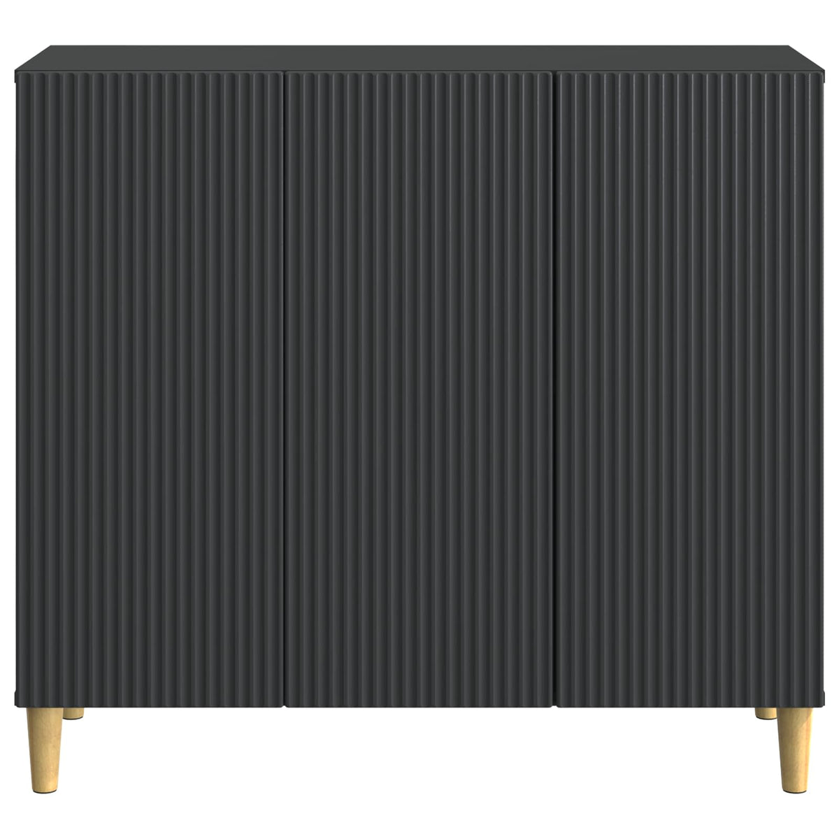 Sideboard Schwarz 89 x 34,5 x 80 cm Holzwerkstoff