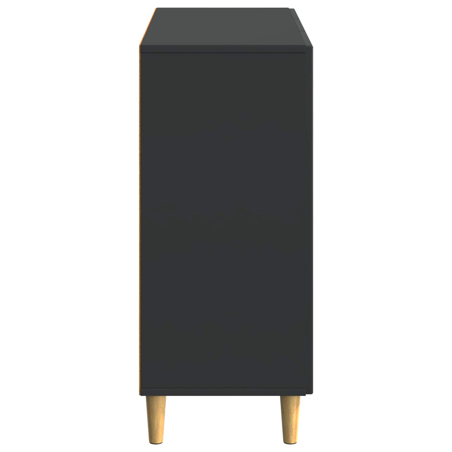 Sideboard Schwarz 89 x 34,5 x 80 cm Holzwerkstoff
