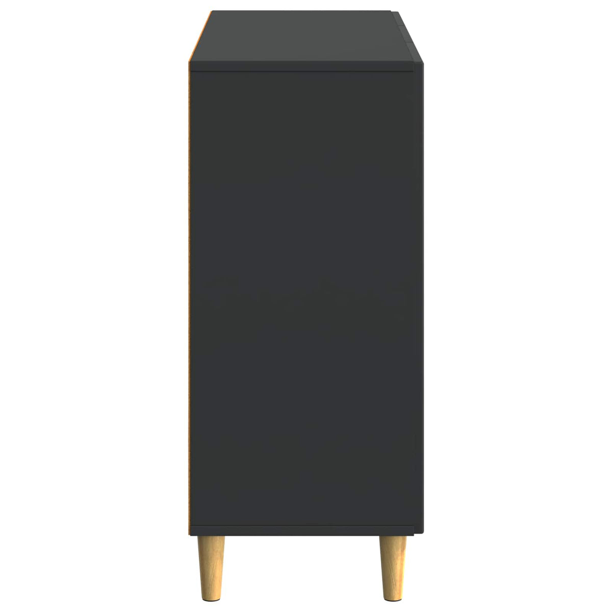 Sideboard Schwarz 89 x 34,5 x 80 cm Holzwerkstoff