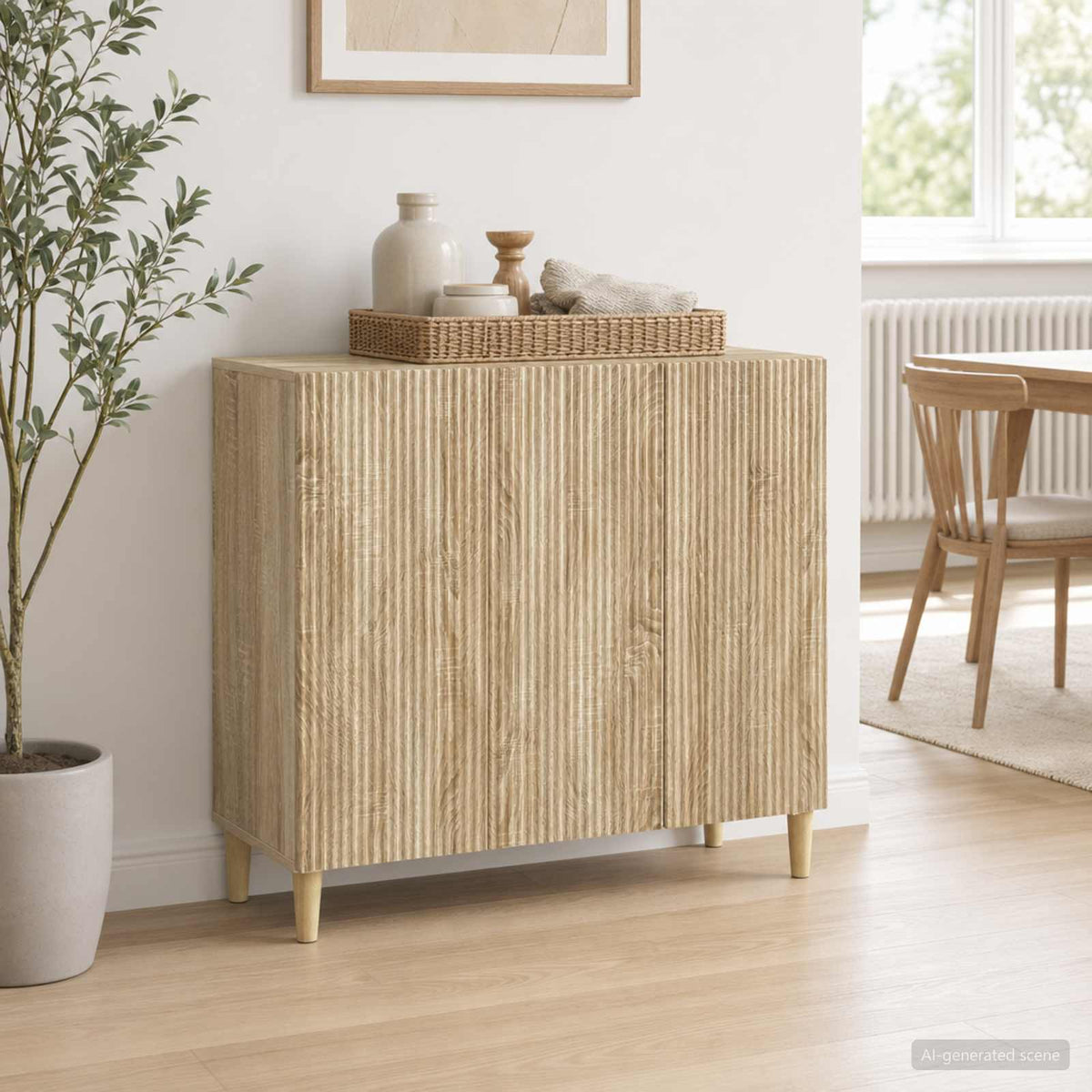Sideboard Sonoma-Eiche 89 x 34,5 x 80 cm Holzwerkstoff