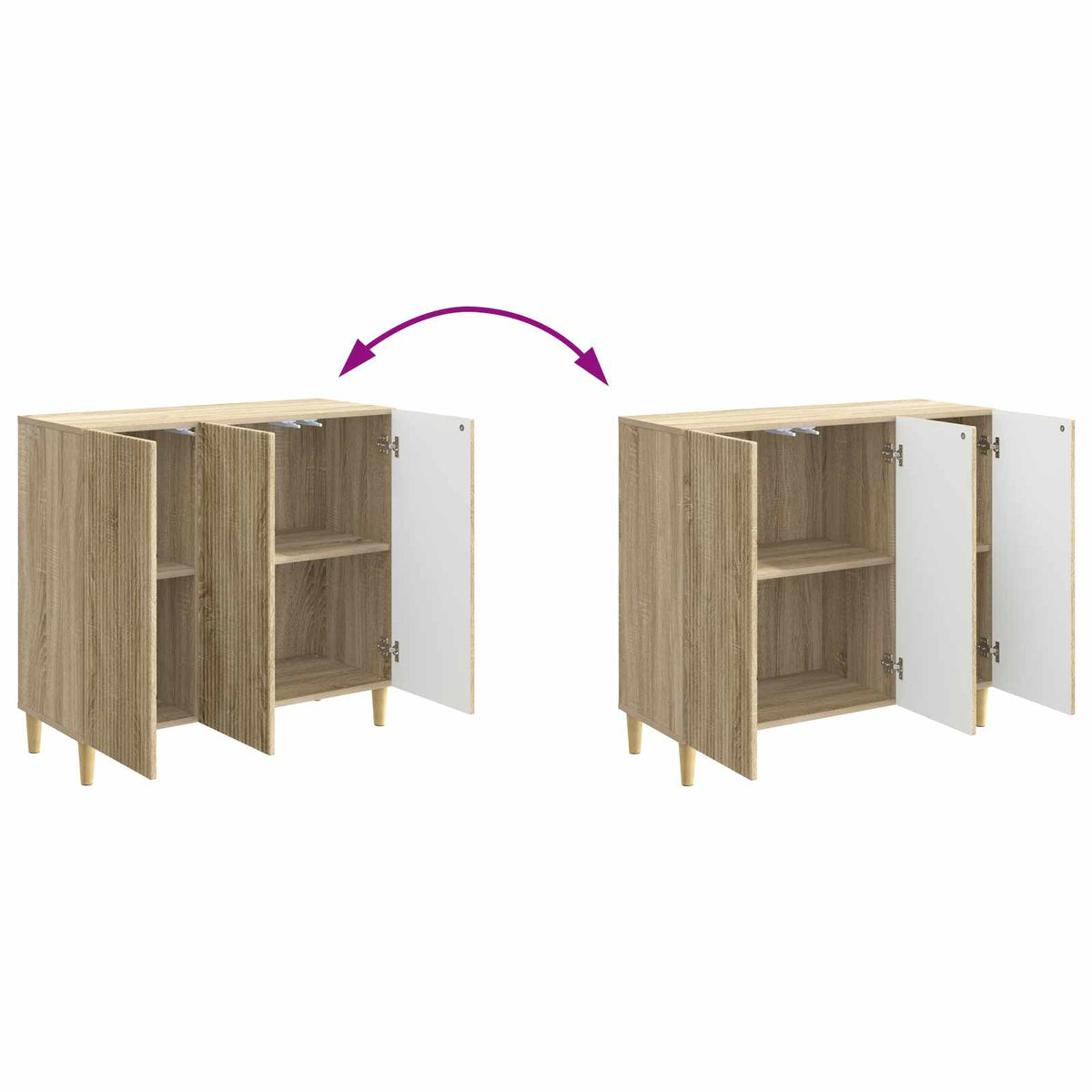 Sideboard Sonoma-Eiche 89 x 34,5 x 80 cm Holzwerkstoff