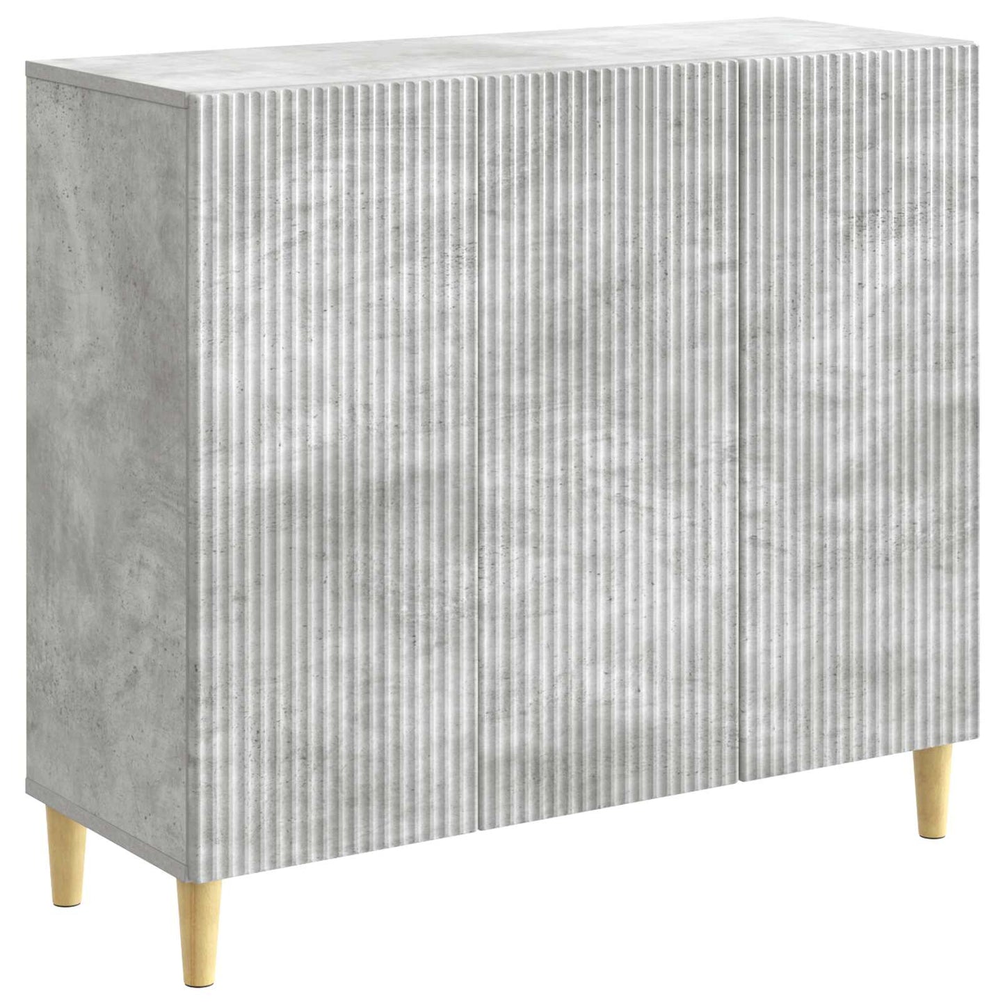 Sideboard Betongrau 89 x 34,5 x 80 cm Holzwerkstoff