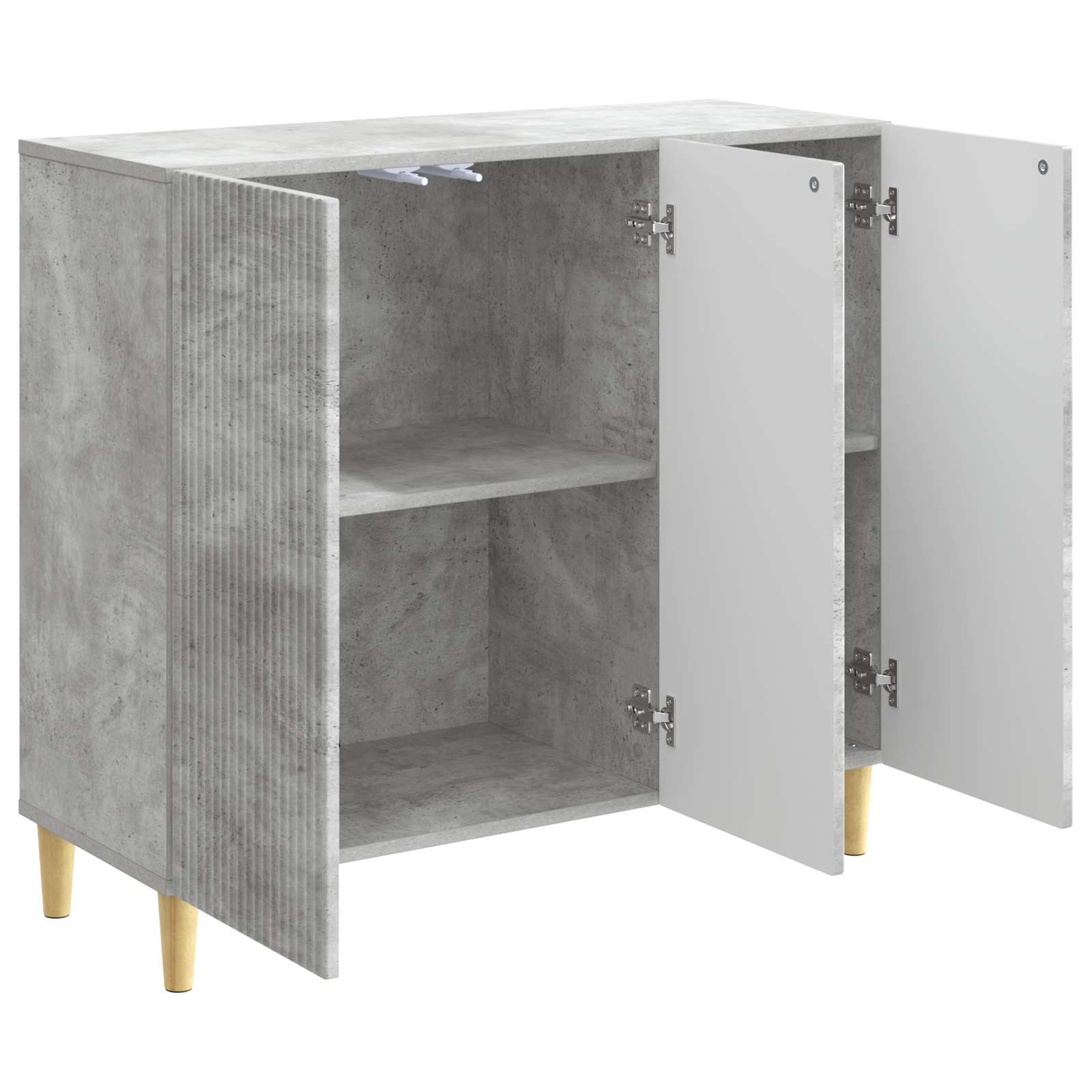 Sideboard Betongrau 89 x 34,5 x 80 cm Holzwerkstoff