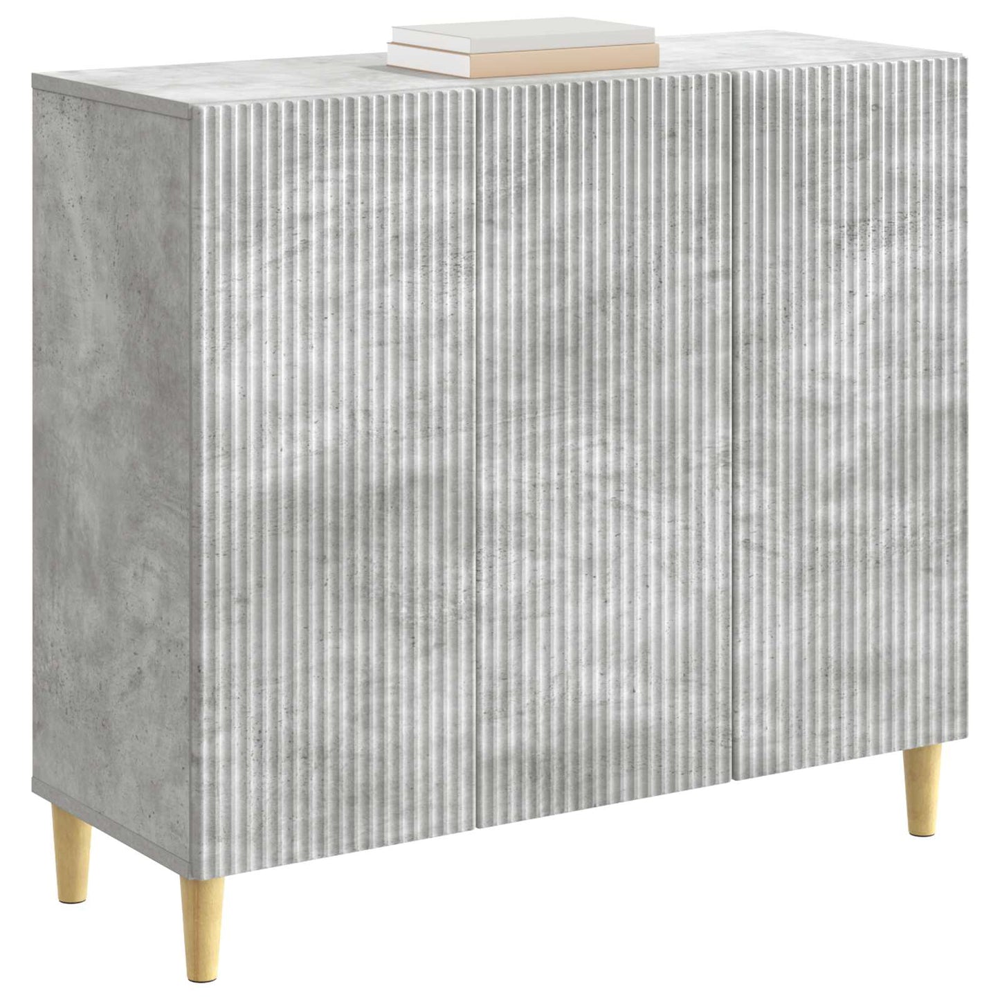 Sideboard Betongrau 89 x 34,5 x 80 cm Holzwerkstoff