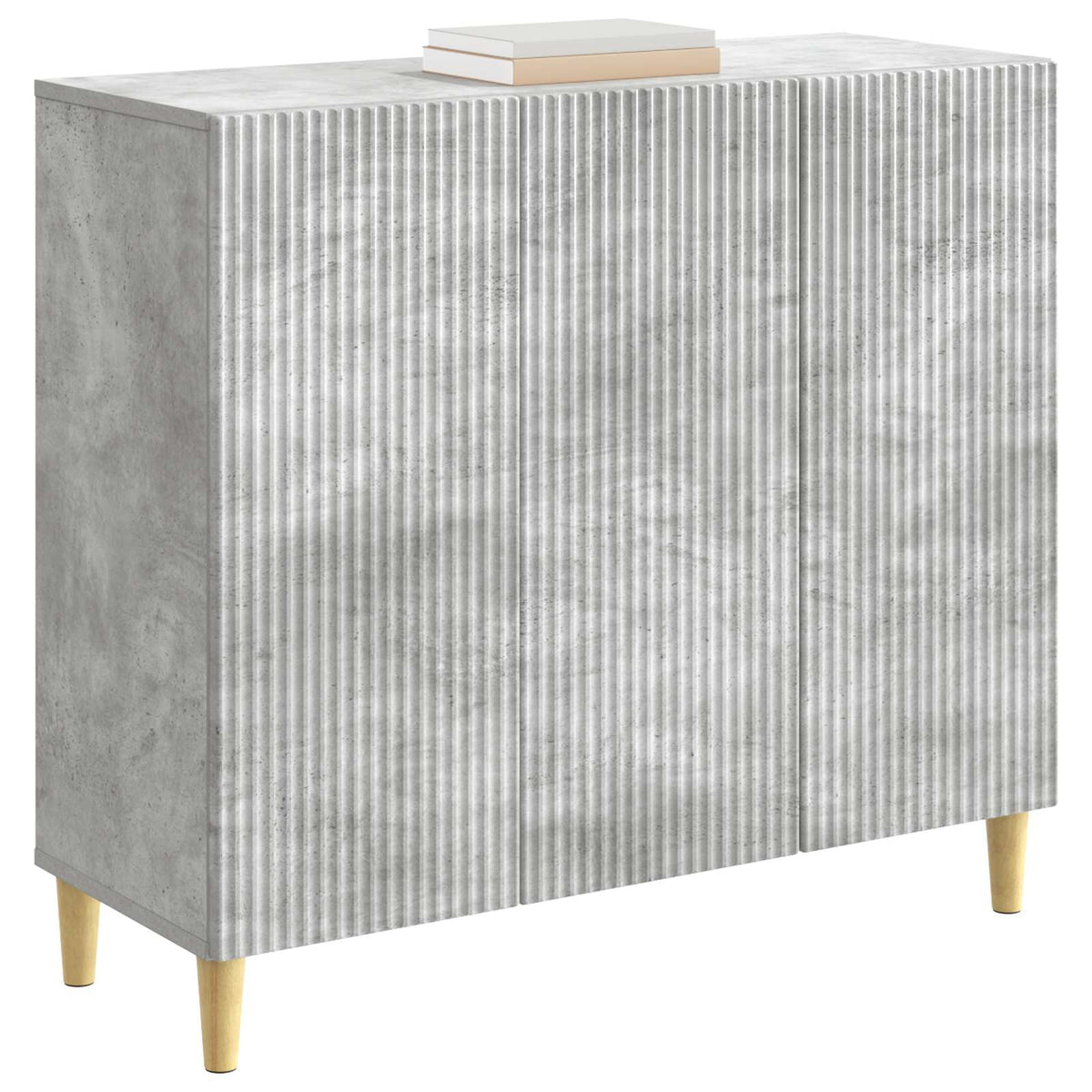 Sideboard Betongrau 89 x 34,5 x 80 cm Holzwerkstoff