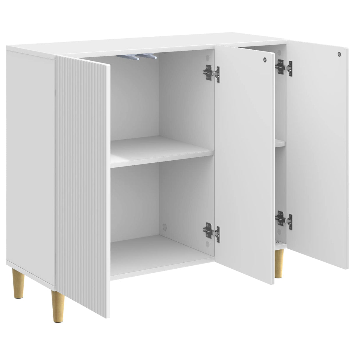 Sideboard Hochglanz Weiß 89 x 34,5 x 80 cm Holzwerkstoff