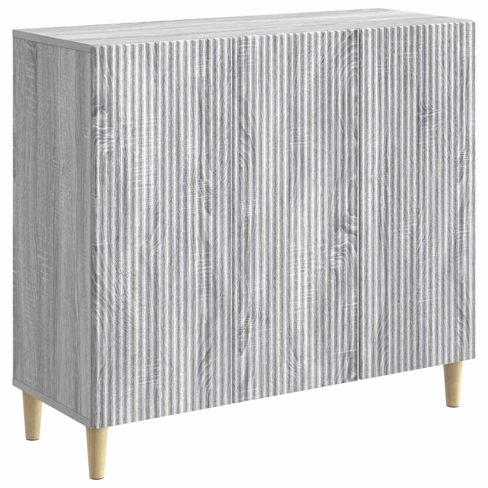 Sideboard Sonoma-Grau 89 x 34,5 x 80 cm Holzwerkstoff
