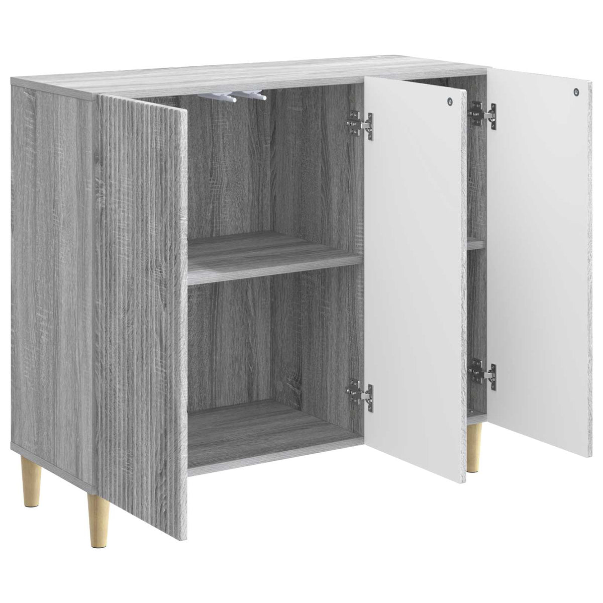 Sideboard Sonoma-Grau 89 x 34,5 x 80 cm Holzwerkstoff