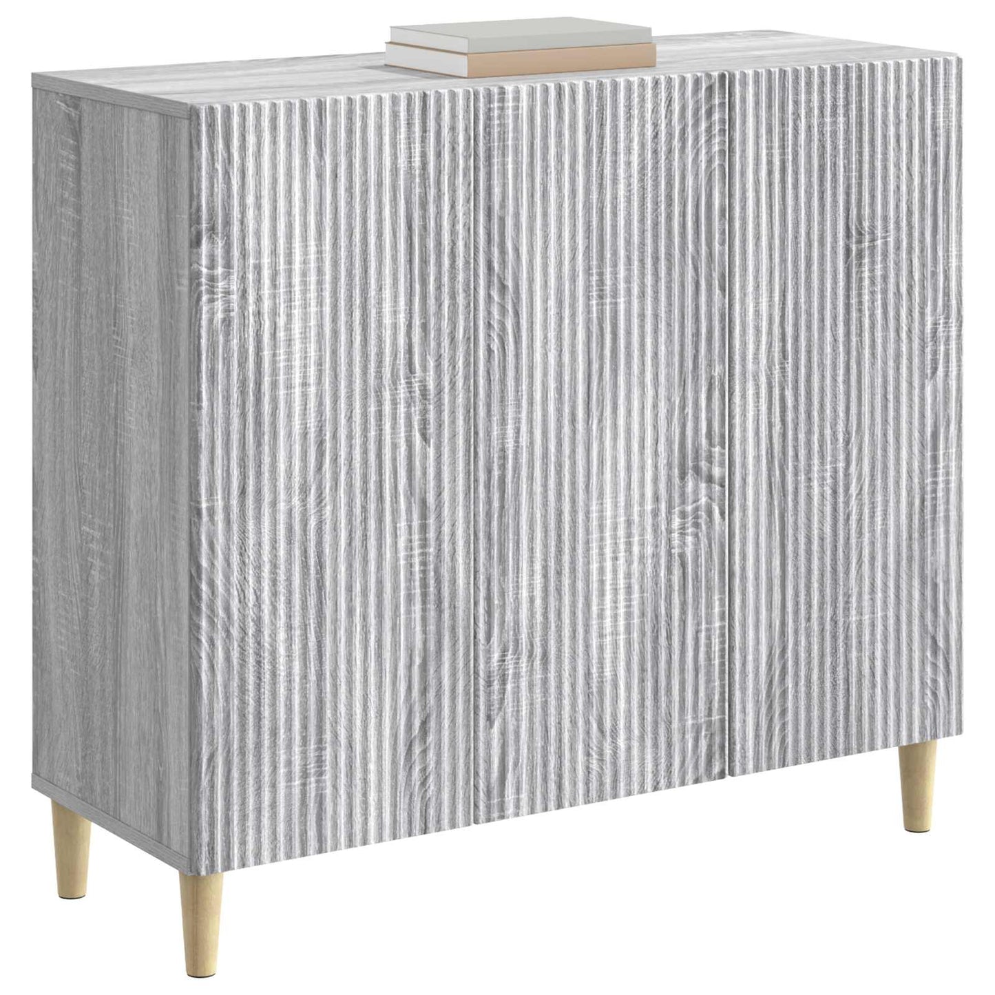 Sideboard Sonoma-Grau 89 x 34,5 x 80 cm Holzwerkstoff