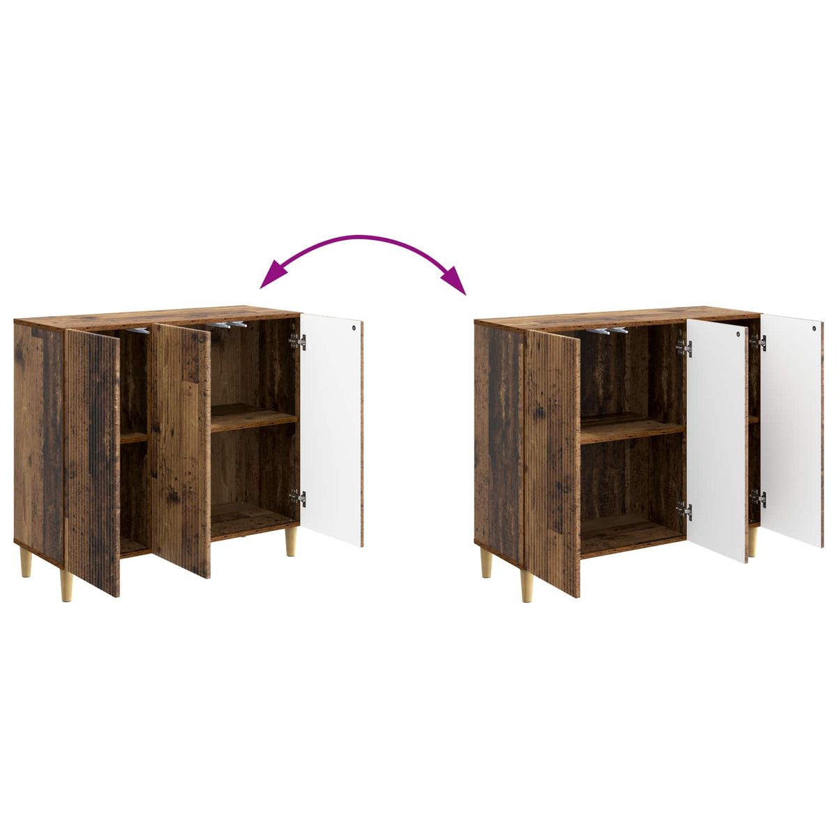 Sideboard Altholz 89 x 34,5 x 80 cm Holzwerkstoff