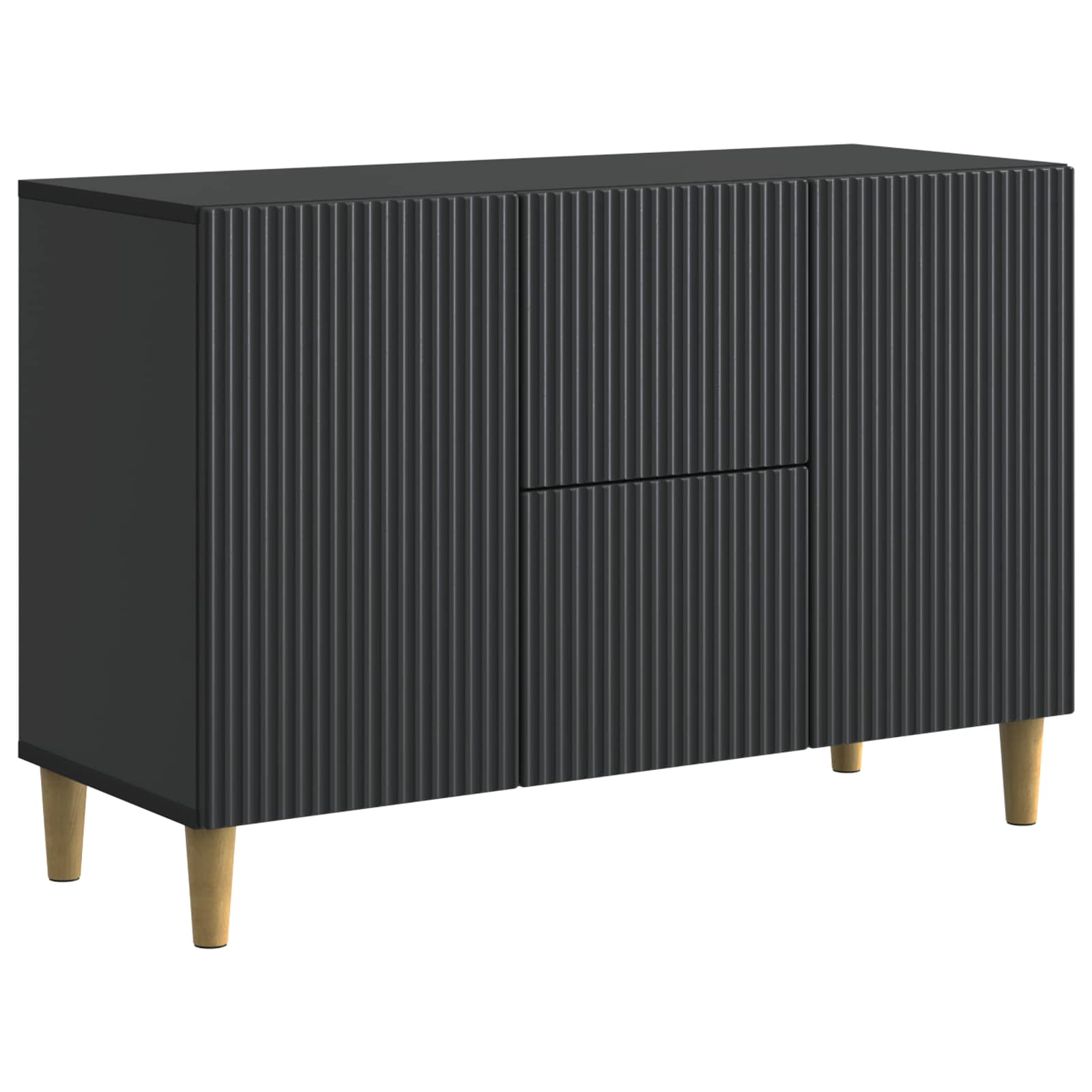 Sideboard Schwarz 89 x 34,5 x 60 cm Holzwerkstoff