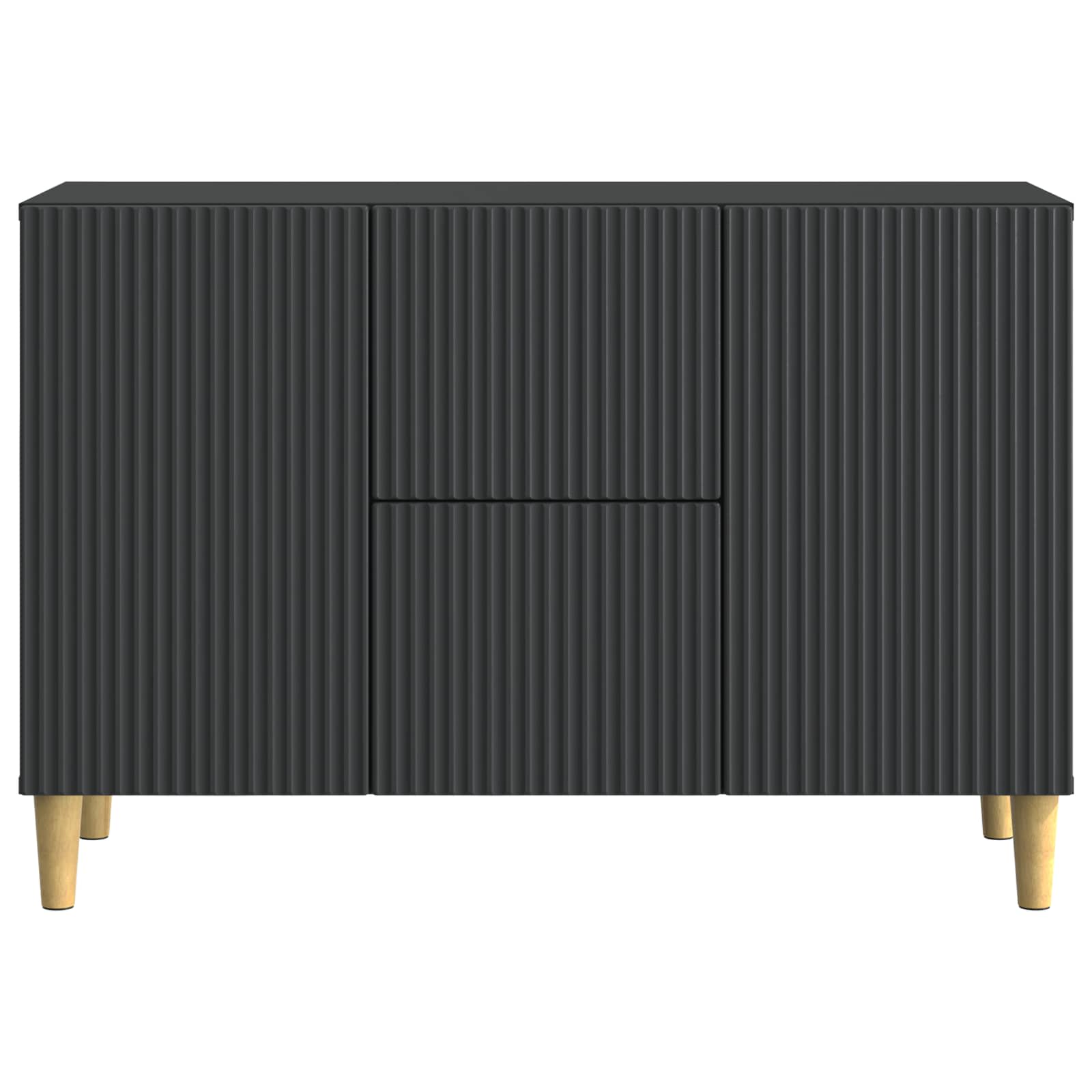 Sideboard Schwarz 89 x 34,5 x 60 cm Holzwerkstoff