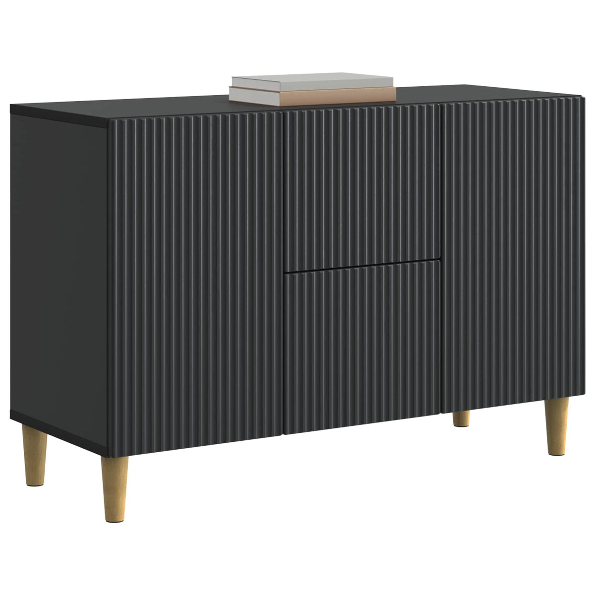 Sideboard Schwarz 89 x 34,5 x 60 cm Holzwerkstoff