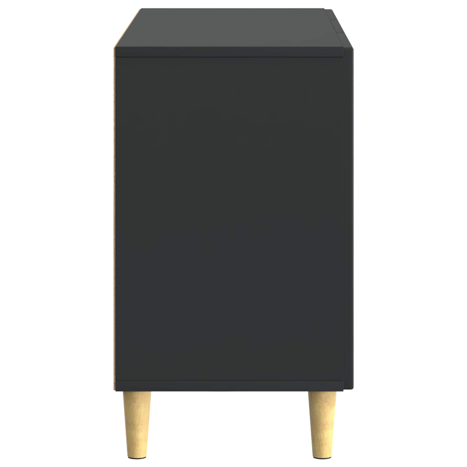 Sideboard Schwarz 89 x 34,5 x 60 cm Holzwerkstoff