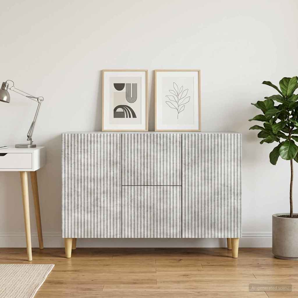 Sideboard Betongrau 89 x 34,5 x 60 cm Holzwerkstoff