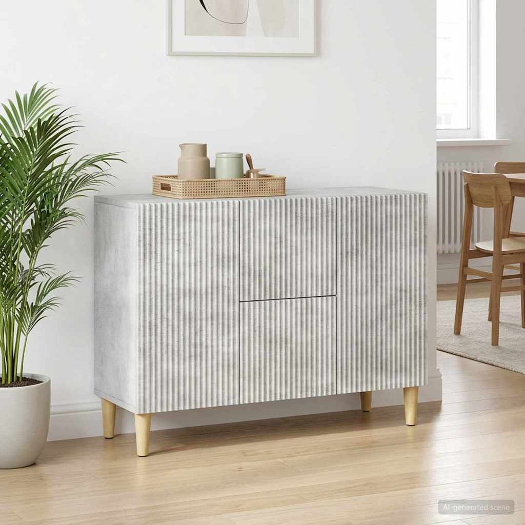 Sideboard Betongrau 89 x 34,5 x 60 cm Holzwerkstoff