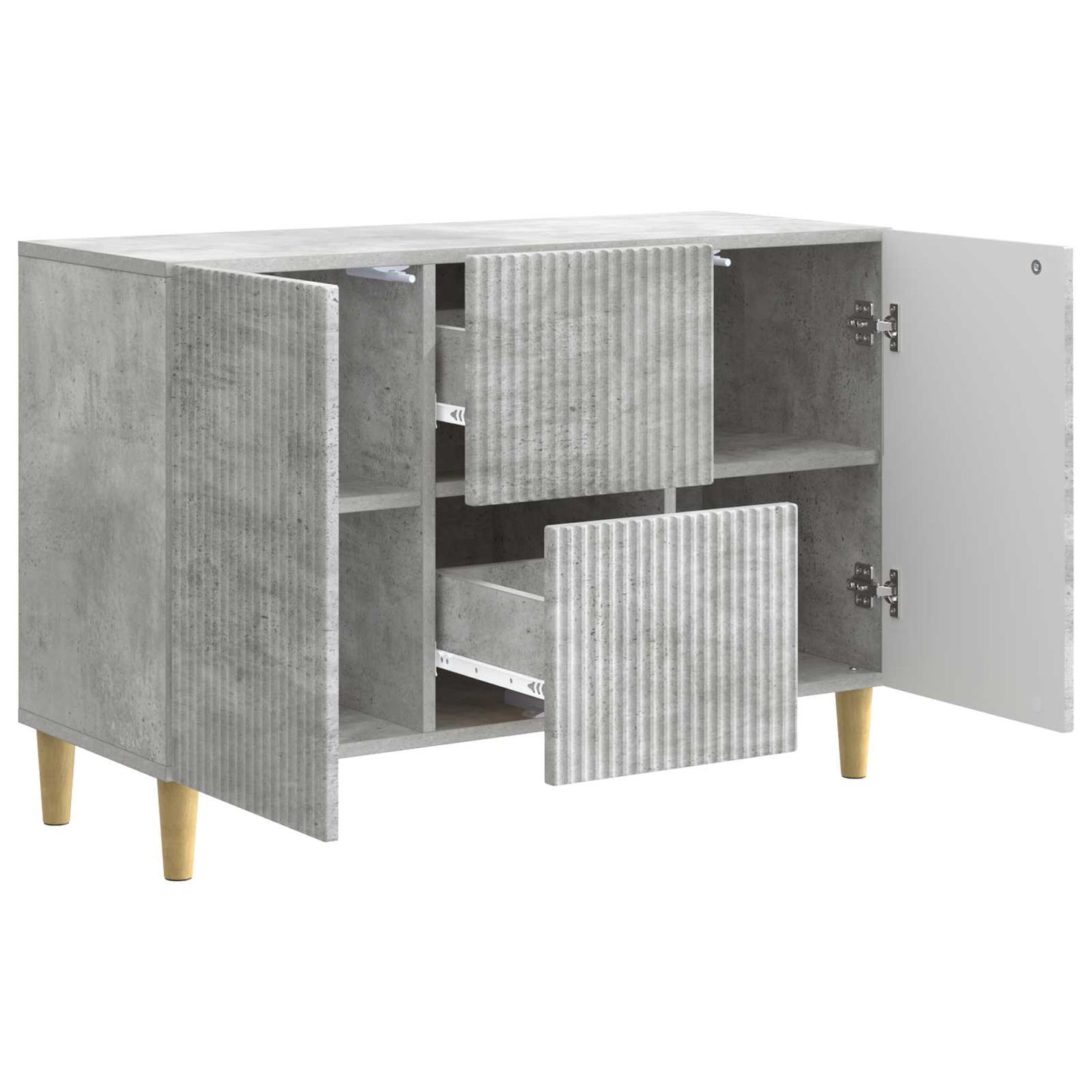 Sideboard Betongrau 89 x 34,5 x 60 cm Holzwerkstoff