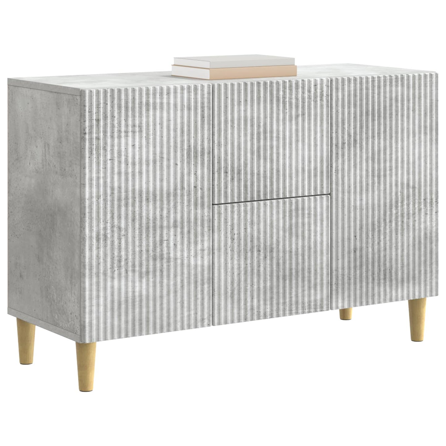 Sideboard Betongrau 89 x 34,5 x 60 cm Holzwerkstoff