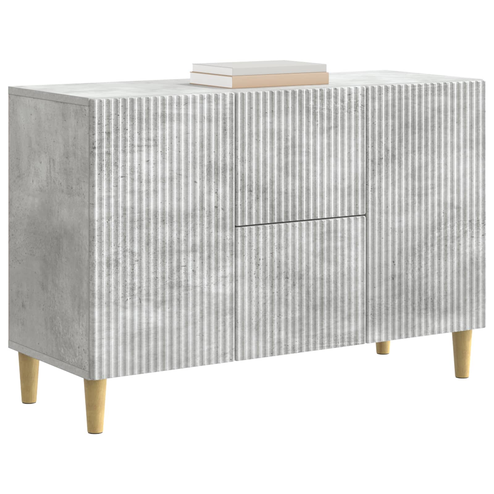 Sideboard Betongrau 89 x 34,5 x 60 cm Holzwerkstoff