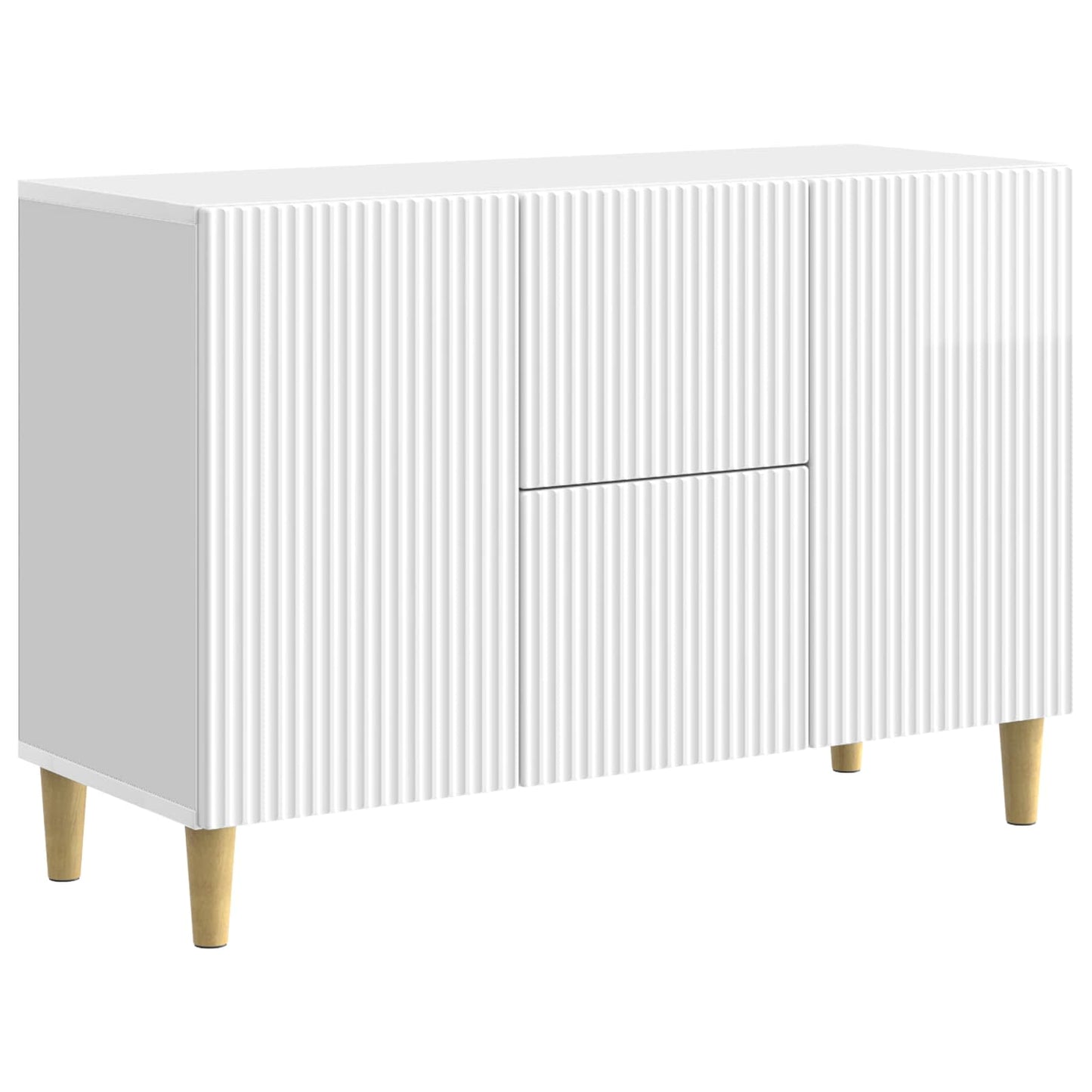 Sideboard Hochglanz Weiß 89 x 34,5 x 60 cm Holzwerkstoff