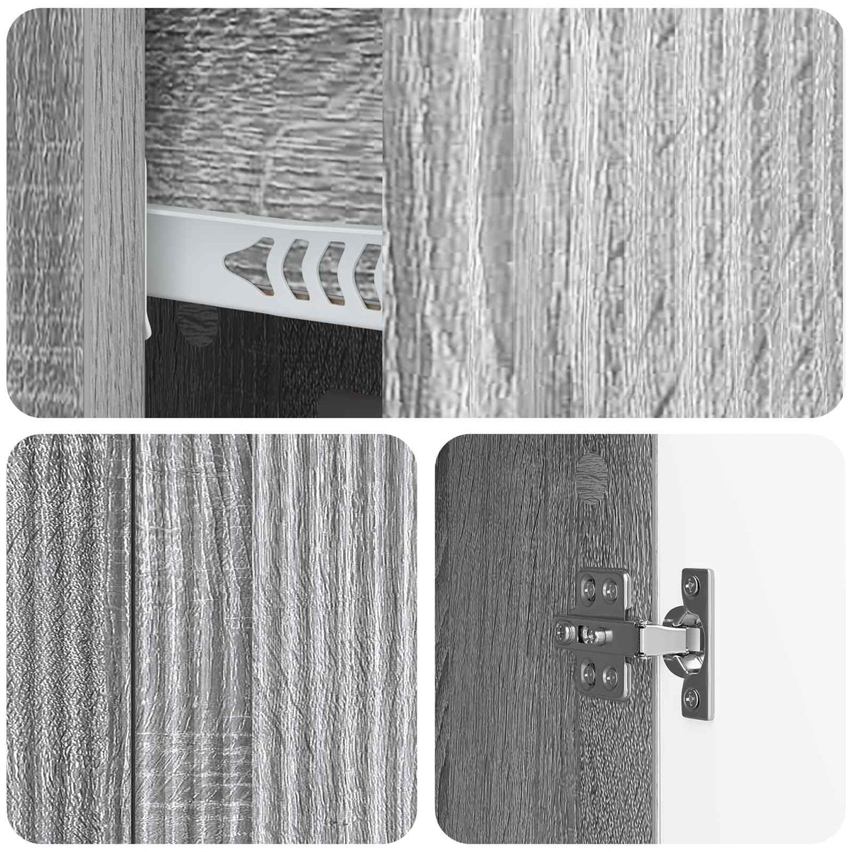 Sideboard Sonoma-Grau 89 x 34,5 x 60 cm Holzwerkstoff