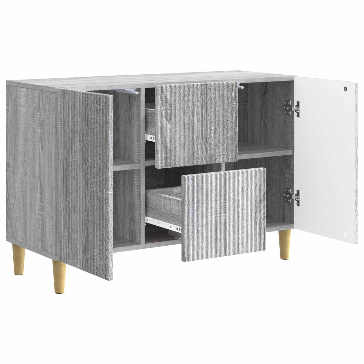 Sideboard Sonoma-Grau 89 x 34,5 x 60 cm Holzwerkstoff