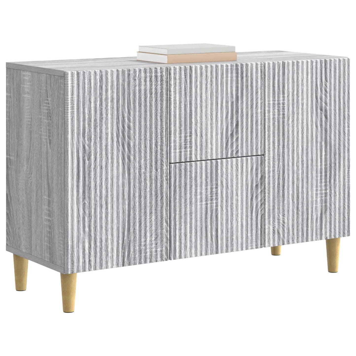 Sideboard Sonoma-Grau 89 x 34,5 x 60 cm Holzwerkstoff