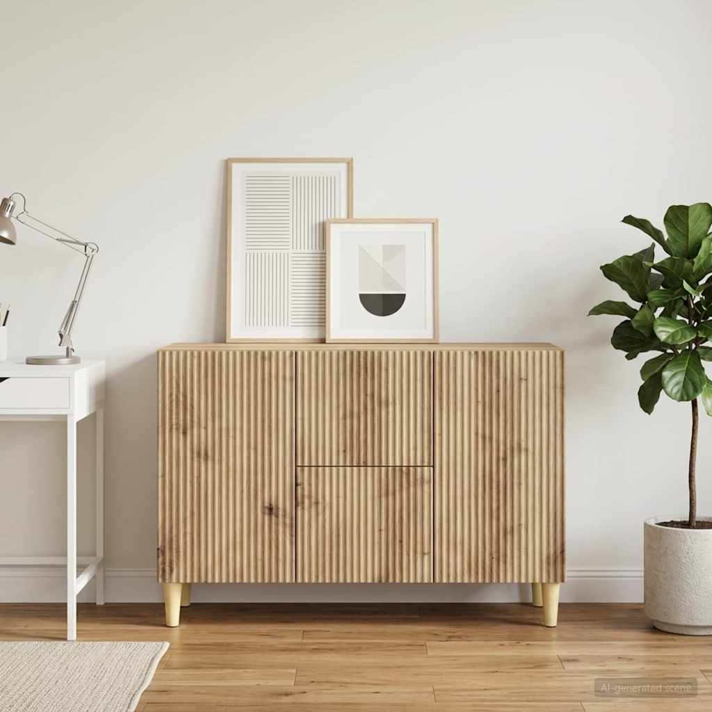 Sideboard Artisan-Eiche 89 x 34,5 x 60 cm Holzwerkstoff