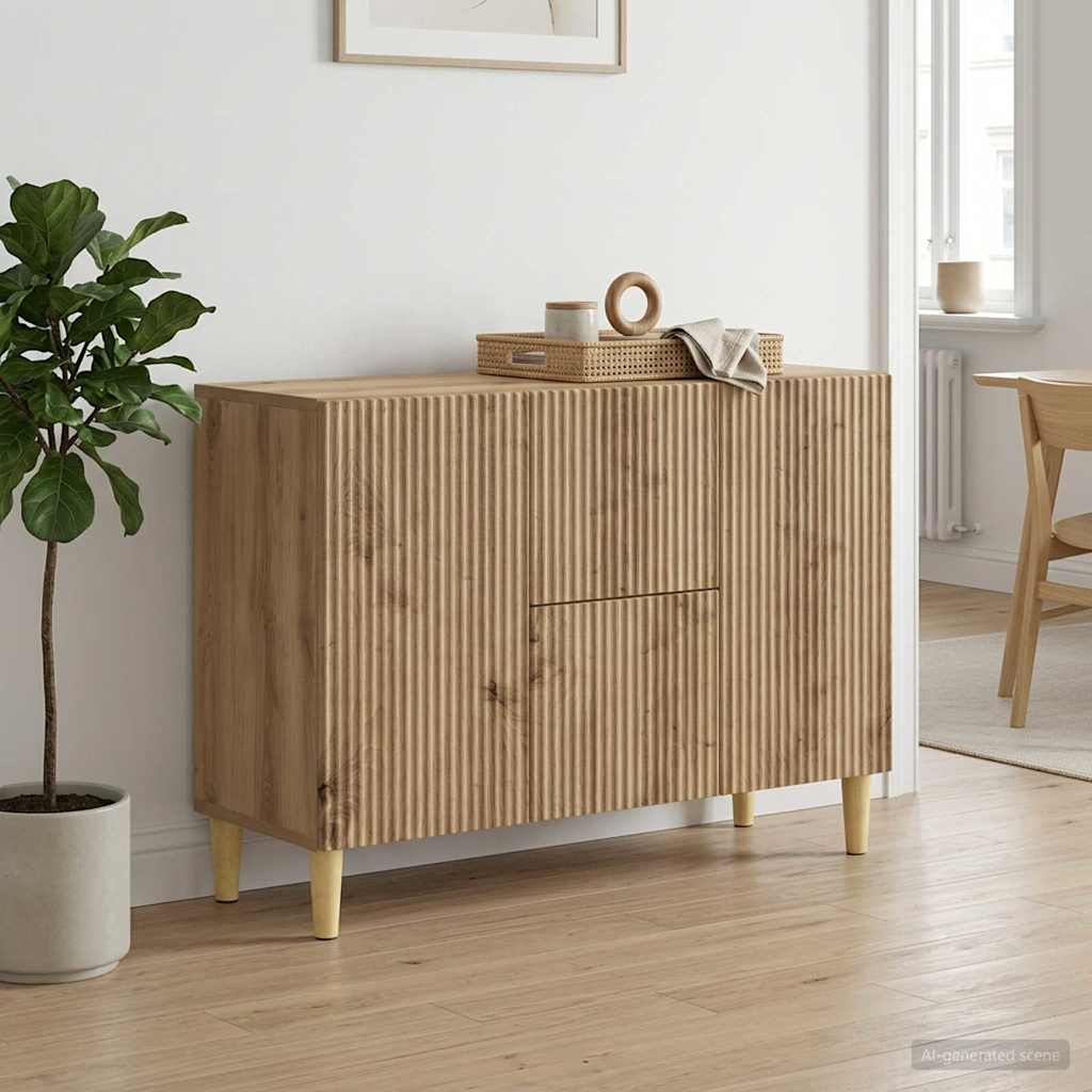 Sideboard Artisan-Eiche 89 x 34,5 x 60 cm Holzwerkstoff