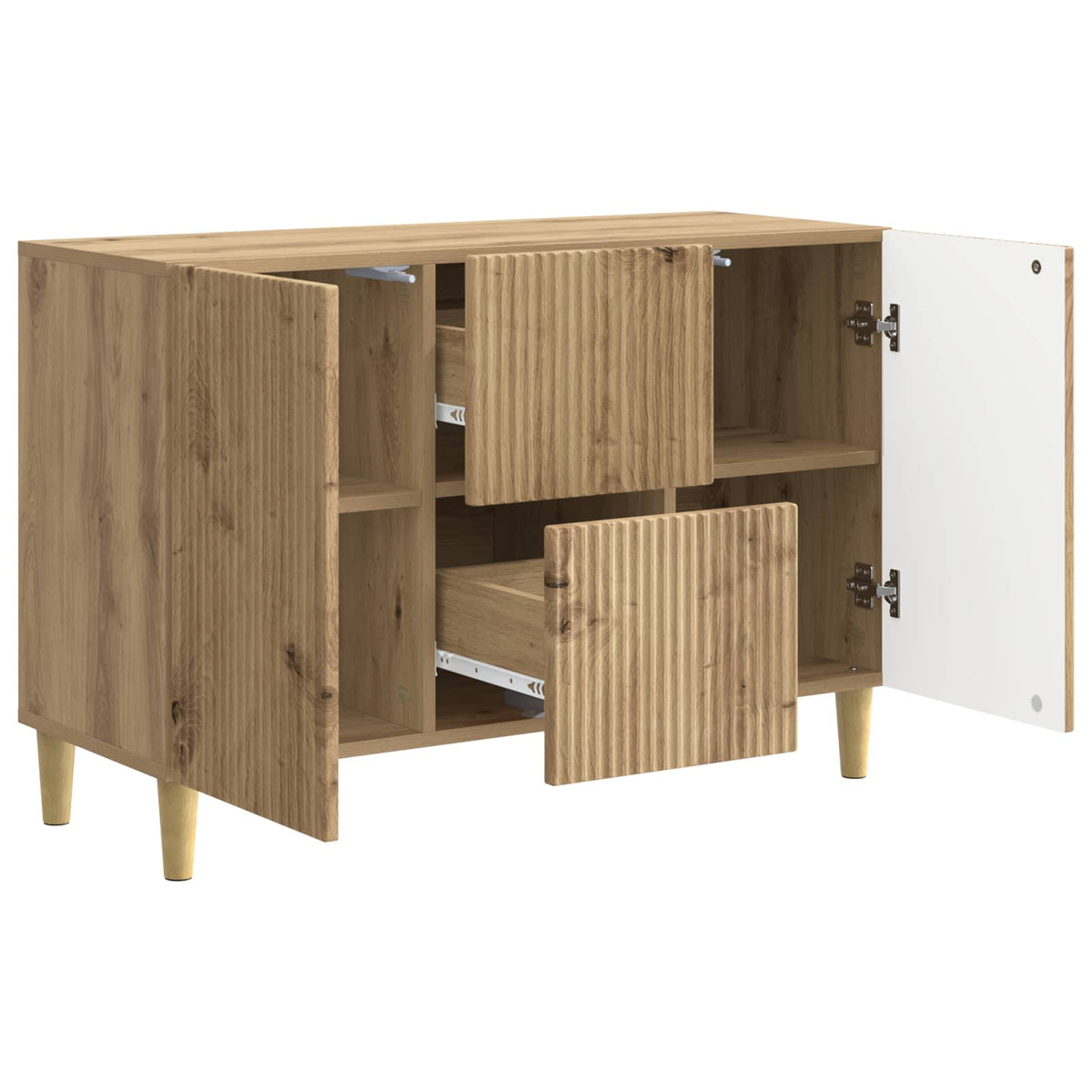 Sideboard Artisan-Eiche 89 x 34,5 x 60 cm Holzwerkstoff