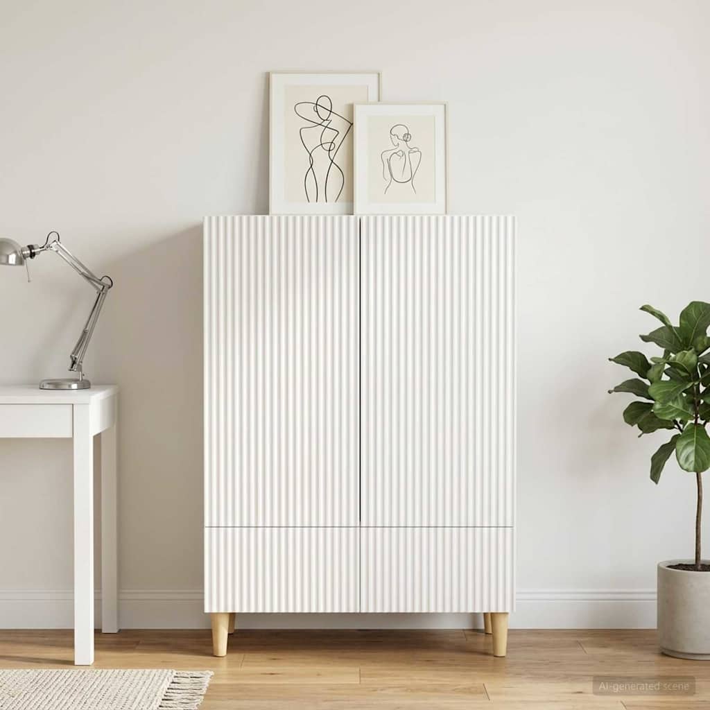 Sideboard Weiß 66 x 34,5 x 95 cm Holzwerkstoff