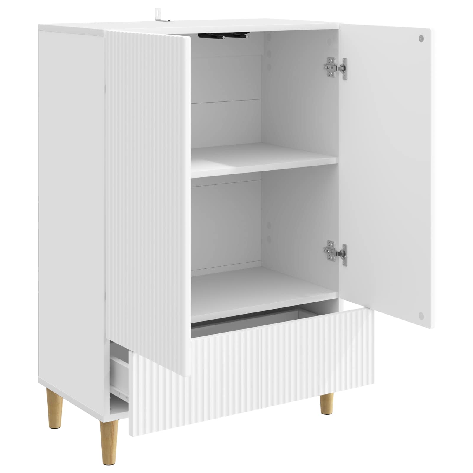 Sideboard Weiß 66 x 34,5 x 95 cm Holzwerkstoff