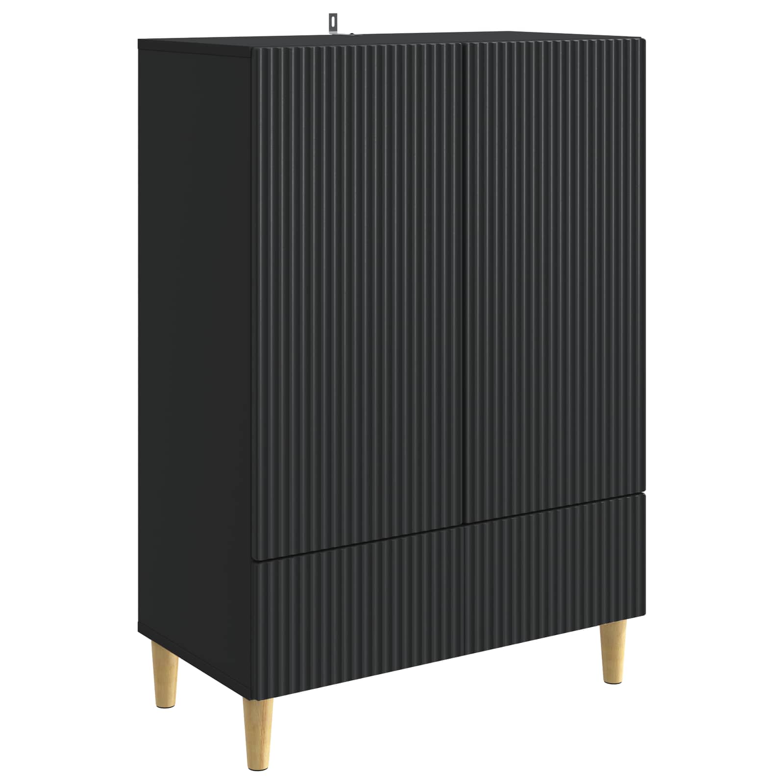 Sideboard Schwarz 66 x 34,5 x 95 cm Holzwerkstoff