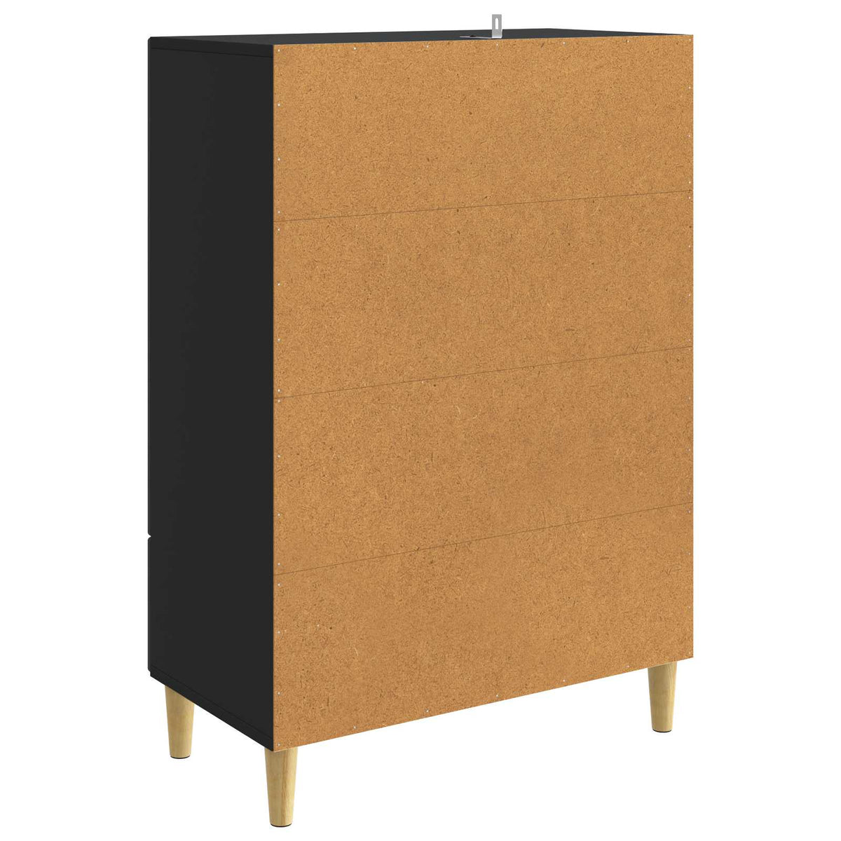 Sideboard Schwarz 66 x 34,5 x 95 cm Holzwerkstoff