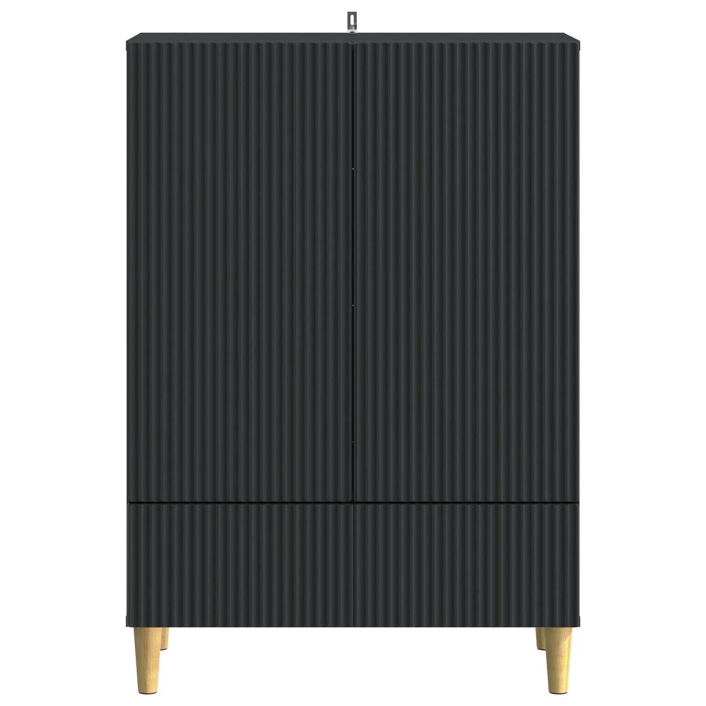 Sideboard Schwarz 66 x 34,5 x 95 cm Holzwerkstoff